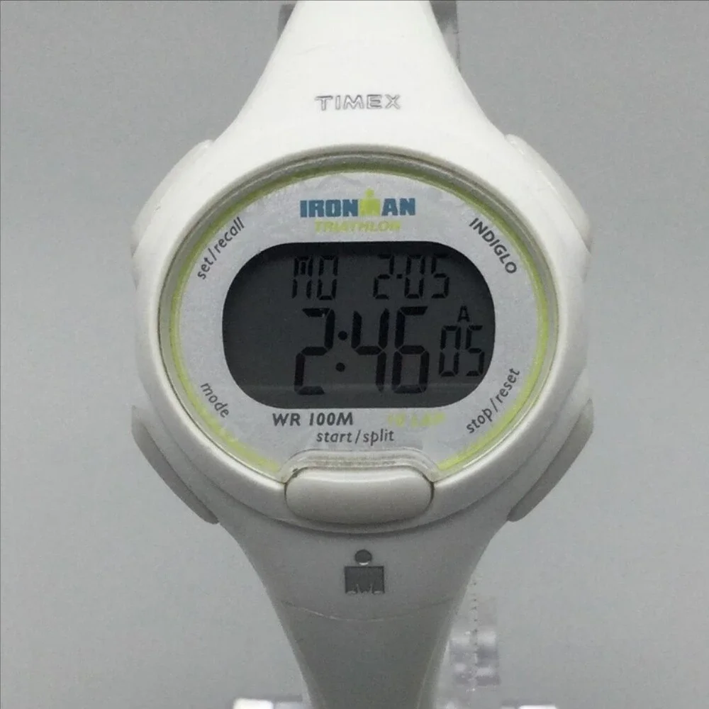 Timex Ironman Triathlon Indiglo Womens Watch 34mm Digital White New Battery